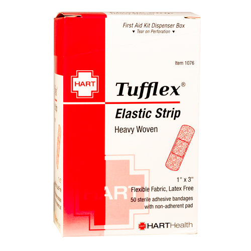 TUFFLEX ELASTIC STRIP BANDAGES 1"x3" 50 CT. - HART