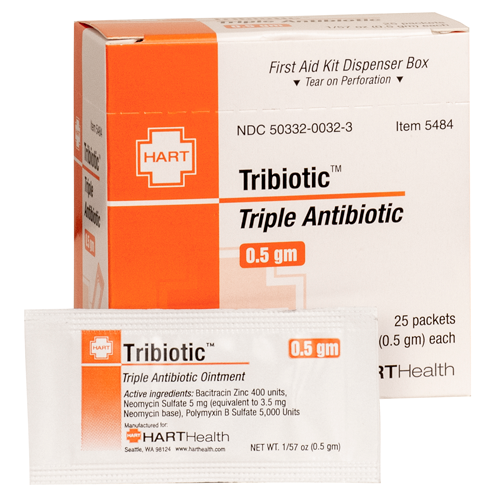 TRIPLE ANTIBIOTIC OINTMENT, 0.5 GM PACKETS, 25/BOX