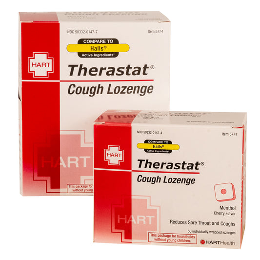 THERASTAT CHERRY COUGH AND THROAT LOZENGE, 50 ct.