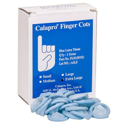 FINGER COTS, BLUE, 144/BOX, EXTRA LARGE