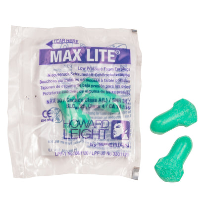 MAX-LITE EAR PLUGS, 200 PAIR/BOX