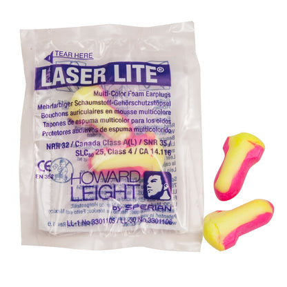 LASER-LITE EAR PLUGS, 200 PAIR/BOX